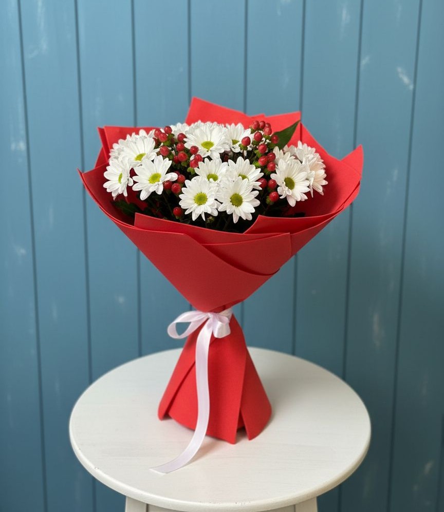 Букет цветов из: Хризантемы в Таежный Красноярского края