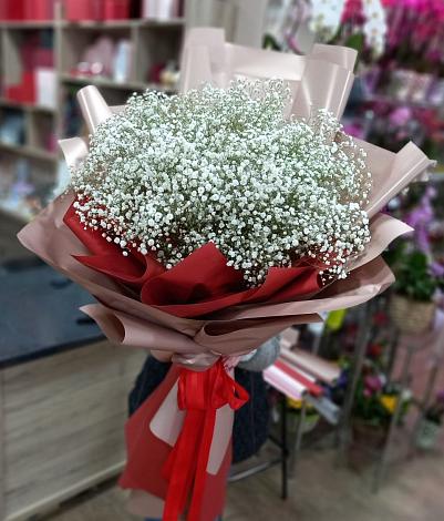 Букет цветов из: Гипсофила в Таежный Красноярского края