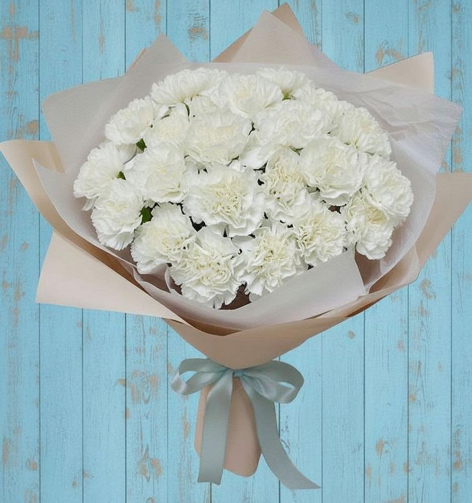 Букет цветов из: Гвоздики в Таежный Красноярского края