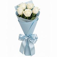 Букет 5 Белых роз Проуд #REPLACE_PRED# Таежный Красноярского края