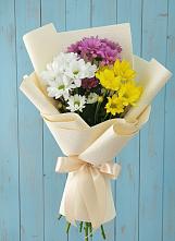 Букет цветов из:  Хризантемы в Таежный Красноярского края