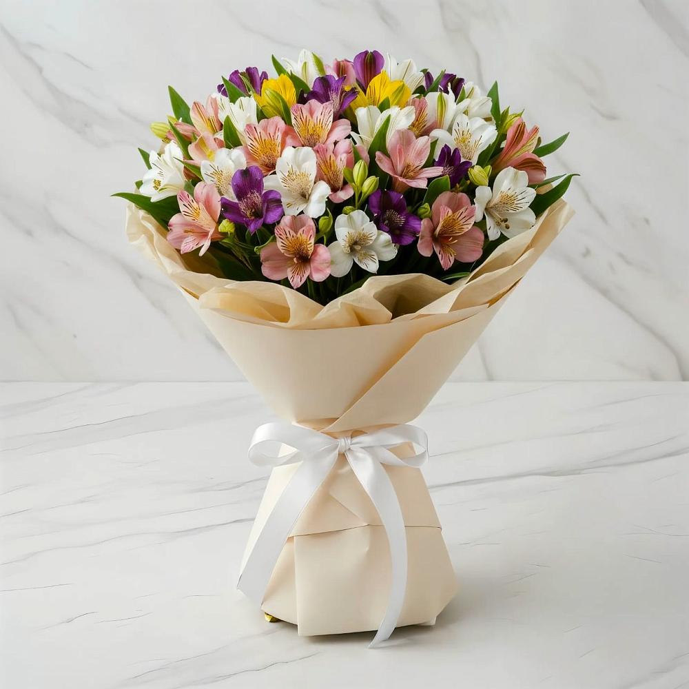 Букет цветов из: Альстромерии в Таежный Красноярского края