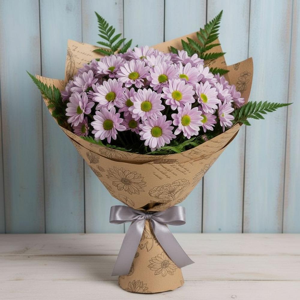 Букет цветов из: Хризантемы в Таежный Красноярского края