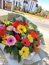 Букет цветов из:  Герберы #REPLACE_PRED# Таежный Красноярского края