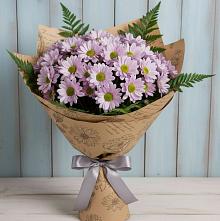 Букет цветов из:  Хризантемы в Таежный Красноярского края