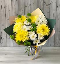 Букет цветов из:  Хризантемы в Таежный Красноярского края