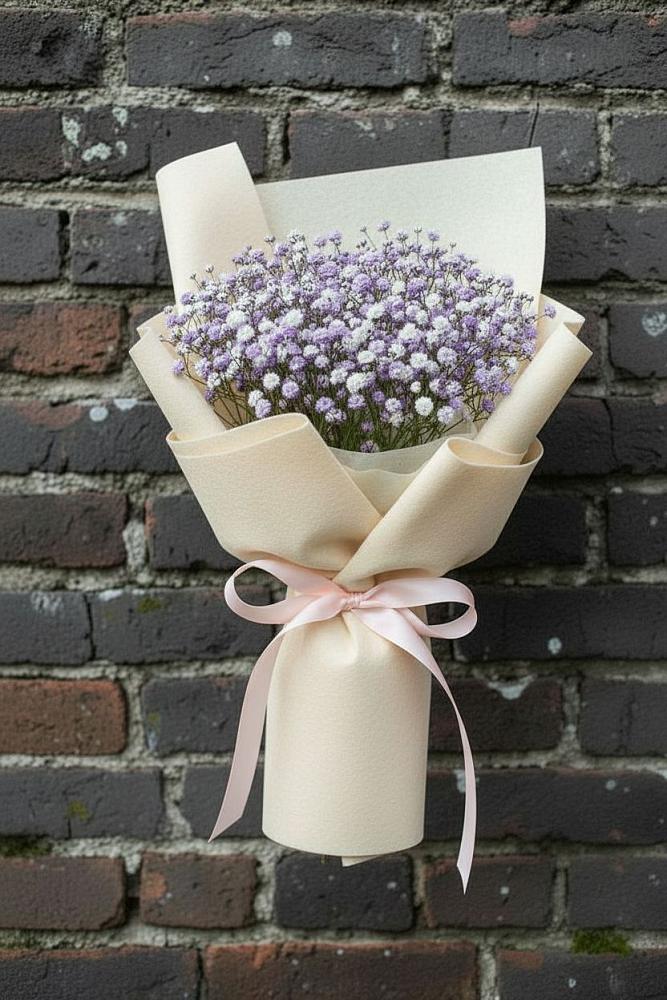 Букет цветов из: Гипсофила в Таежный Красноярского края