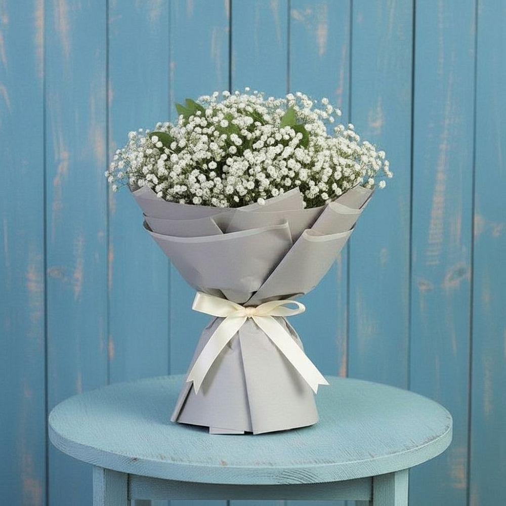 Букет цветов из: Гипсофила в Таежный Красноярского края