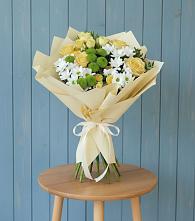 Букет цветов из:  Хризантемы и Розы #REPLACE_PRED# Таежный Красноярского края