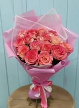 Букет 15 Розовых роз Равель в Таежный Красноярского края