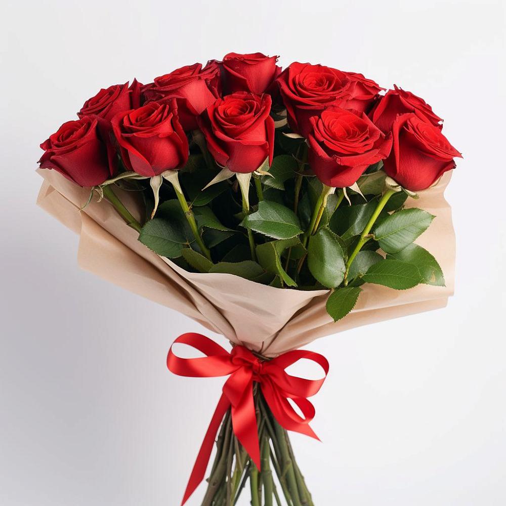 Букет 11 Красных роз Эдлесс Лав в Таежный Красноярского края