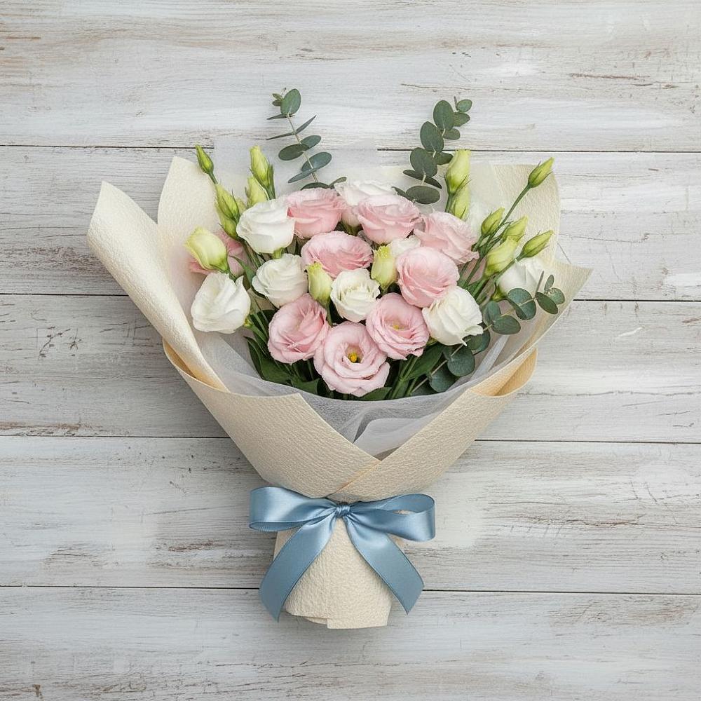 Букет цветов из: Лизиантусы в Таежный Красноярского края